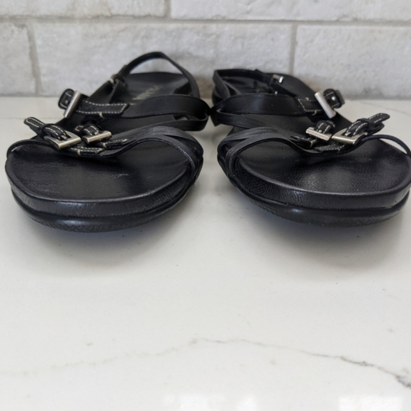 PRADA black nappa leather buckle strappy sandals - Picture 7 of 12